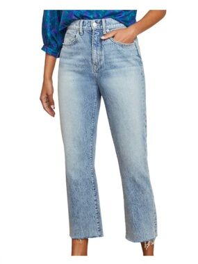 Veronica Beard Carly Kick-Flare Classic 80s High Rise Jean Pebble Stone Size 29